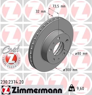 Disc frana ZIMMERMANN COAT Z 230.2374.20
