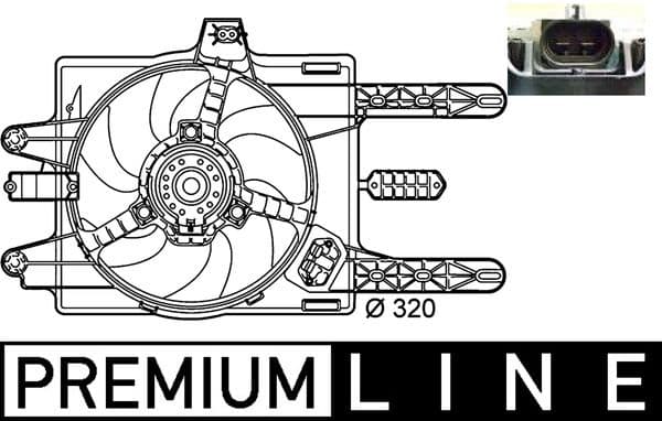 Ventilator, radiator MAHLE BEHR *** PREMIUM LINE *** CFF 141 000P