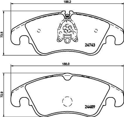 set placute frana,frana disc HELLA-PAGID 8DB 355 013-751