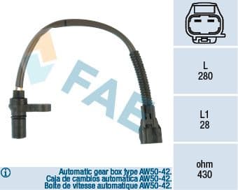 Senzor turatie, cutie de viteza automata FAE 79123