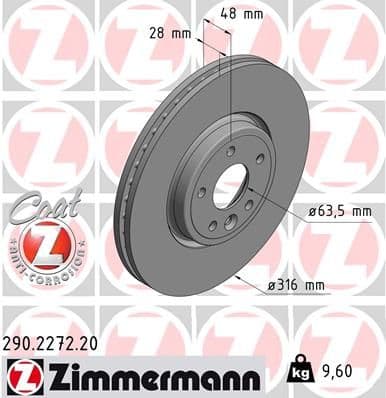 Disc frana ZIMMERMANN COAT Z 290.2272.20