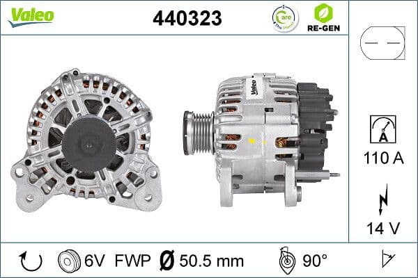 Generator / Alternator VALEO RE-GEN REMANUFACTURED 440323