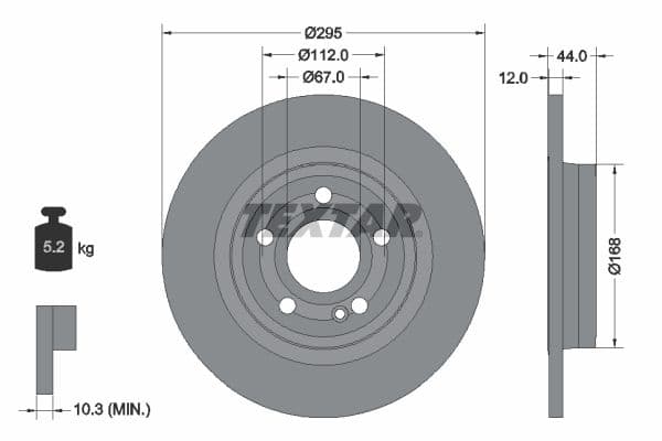 Disc frana TEXTAR PRO 92323203