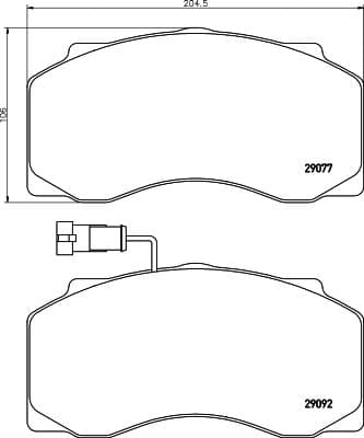 set placute frana,frana disc DON CVP022