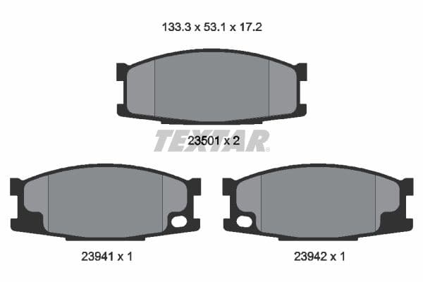 set placute frana,frana disc TEXTAR 2350101