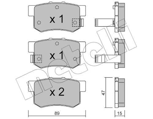 set placute frana,frana disc METELLI 22-0173-0