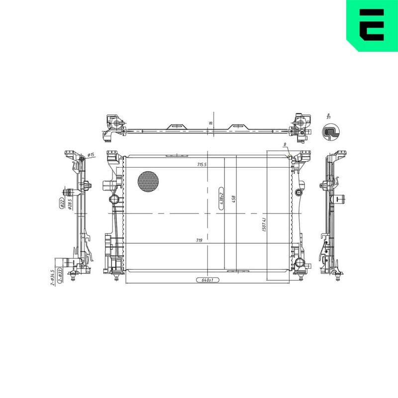 Radiator, racire motor ERA 673187