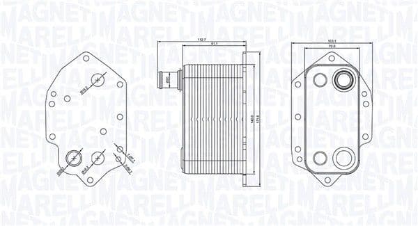 Radiator ulei, ulei motor MAGNETI MARELLI 350300004000