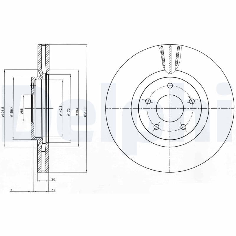 Disc frana DELPHI BG4231C