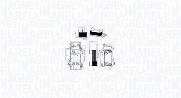 Radiator ulei, ulei motor MAGNETI MARELLI 350300003900