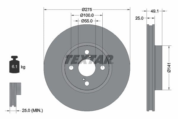 Disc frana TEXTAR PRO 92126003
