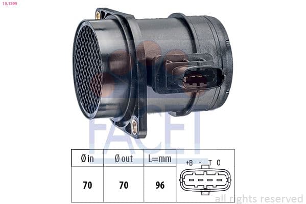 senzor debit aer FACET Made in Italy - OE Equivalent 10.1299