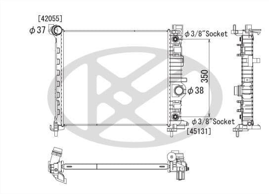 Radiator, racire motor KOYORAD PL462796