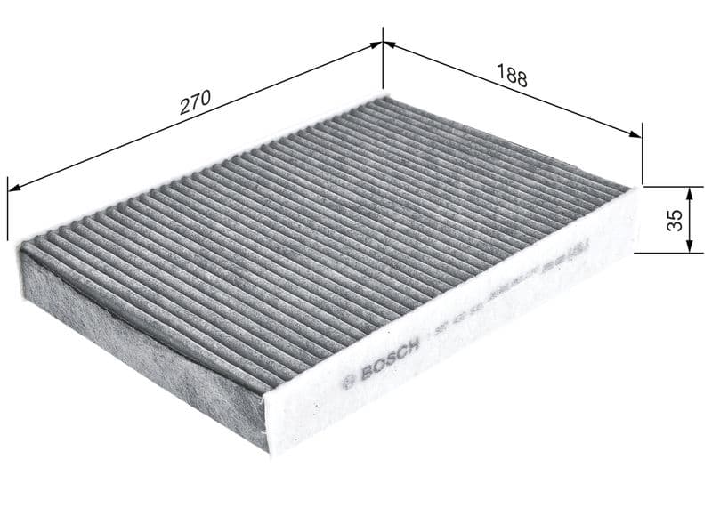 Filtru, aer habitaclu BOSCH 1 987 432 549