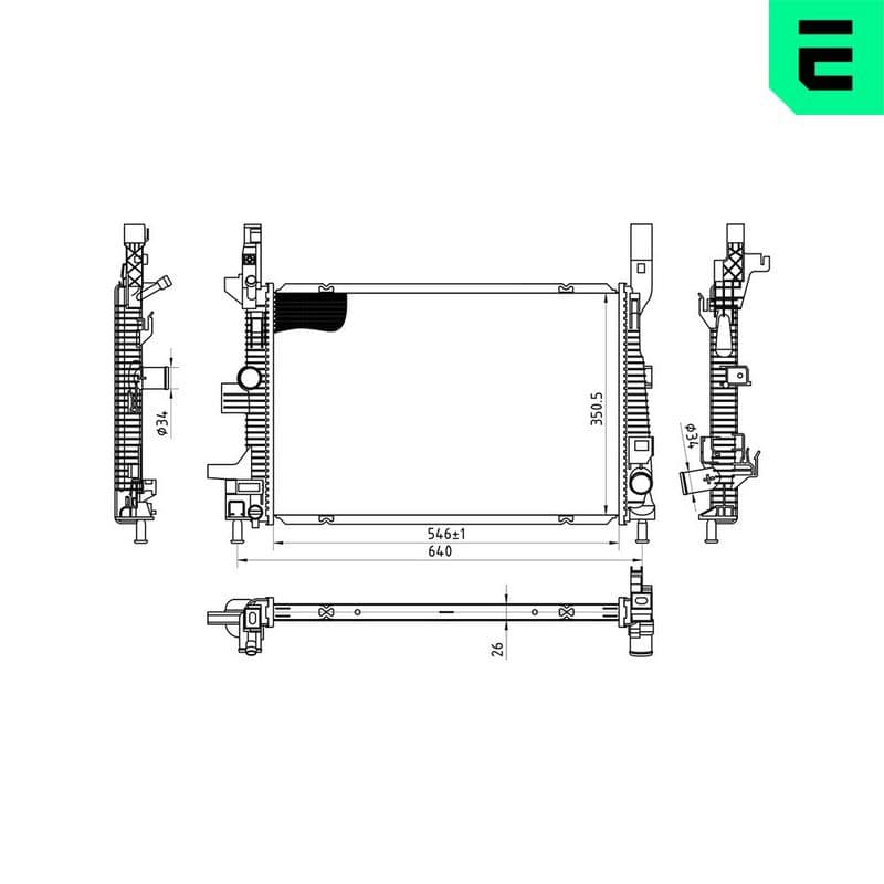 Radiator, racire motor ERA 673588