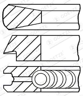 Set segmenti piston GOETZE ENGINE LKZ-Ring® 08-114400-45
