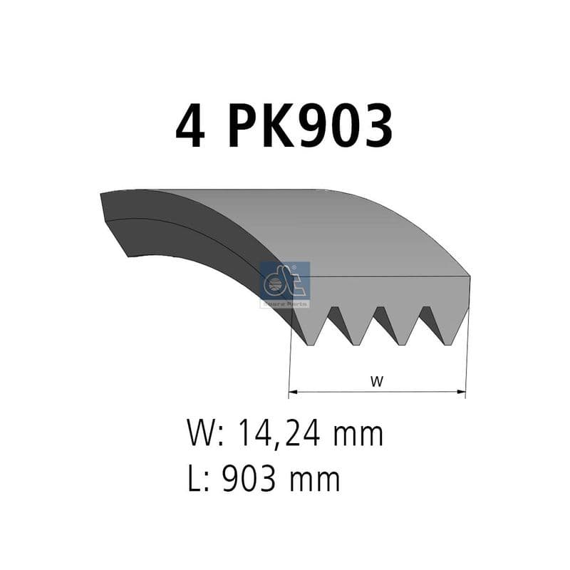 Curea transmisie cu caneluri DT Spare Parts 7.54800