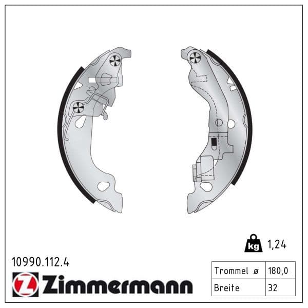 Set saboti frana ZIMMERMANN 10990.112.4