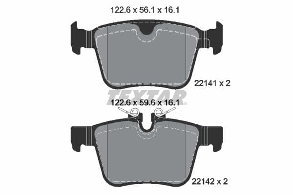 set placute frana,frana disc TEXTAR 2214101