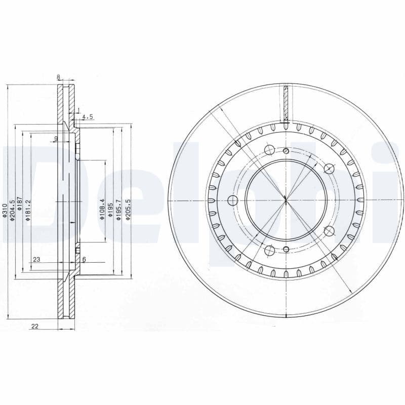 Disc frana DELPHI BG3821