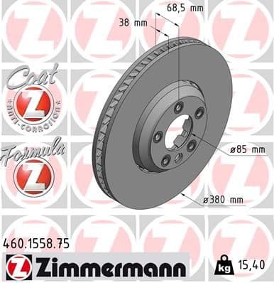 Disc frana ZIMMERMANN FORMULA Z 460.1558.75