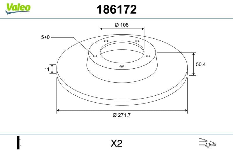 Disc frana VALEO 186172