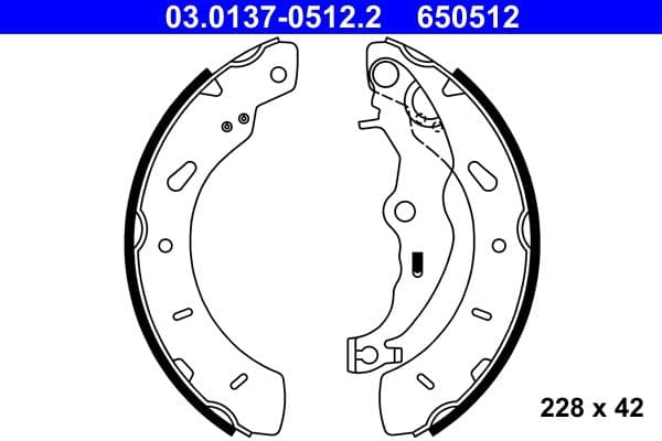 Set saboti frana ATE 03.0137-0512.2