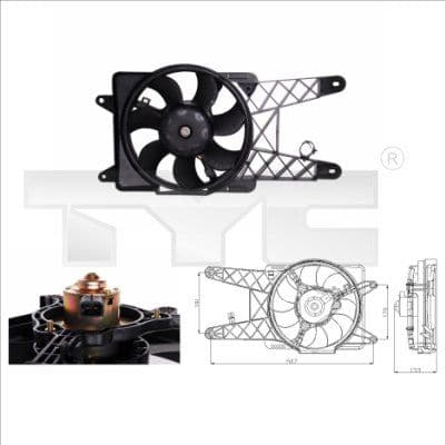 Ventilator, radiator TYC 809-0012