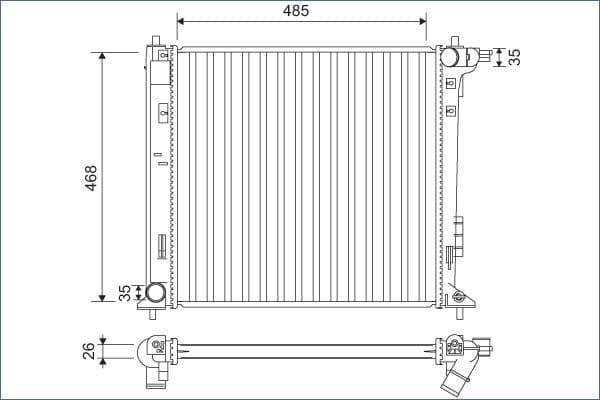 Radiator, racire motor VALEO 701140