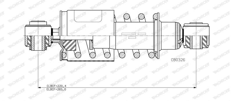 Amortizor, suspensie cabina CTR CB0326