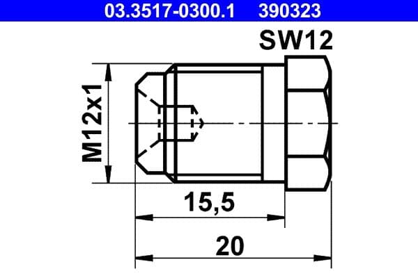 surub de inchidere,pompa centrala de frana ATE 03.3517-0300.1