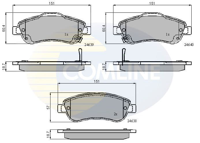 set placute frana,frana disc COMLINE CBP31705