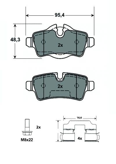 set placute frana,frana disc MTR MT579