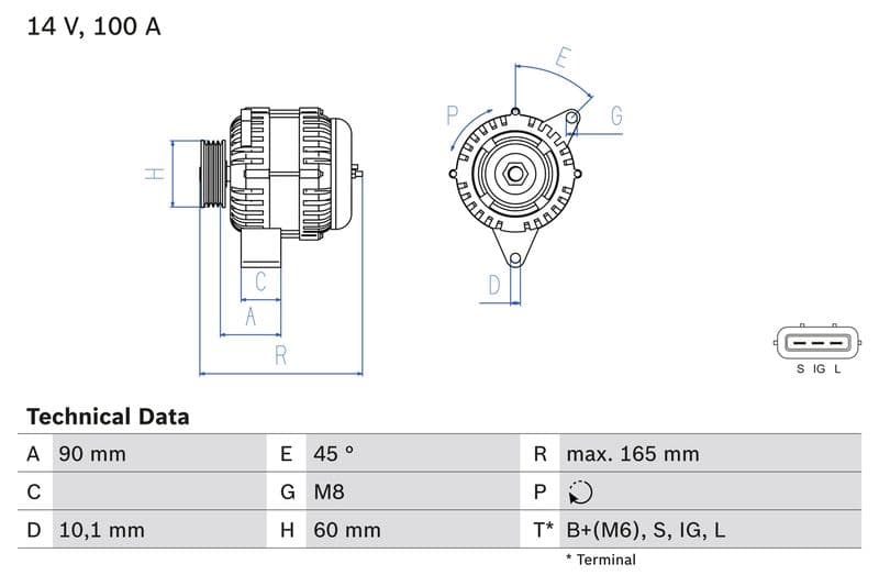 Generator / Alternator BOSCH 0 986 084 390