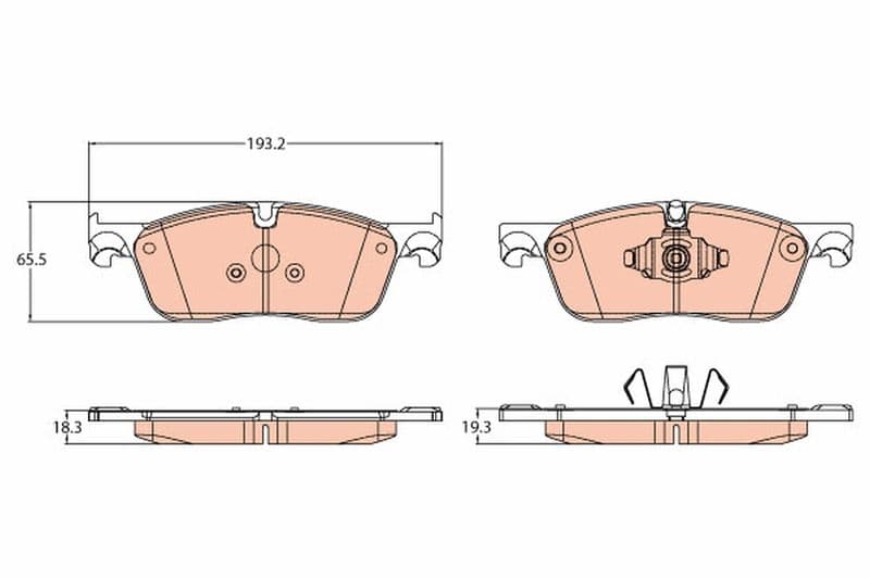 set placute frana,frana disc TRW GDB2119