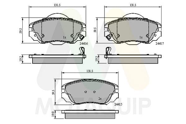 set placute frana,frana disc MOTAQUIP LVXL1393