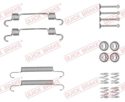 set accesorii, saboti frana parcare QUICK BRAKE 105-0887