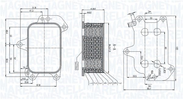 Radiator ulei, ulei motor Magneti-Marelli 350300005100