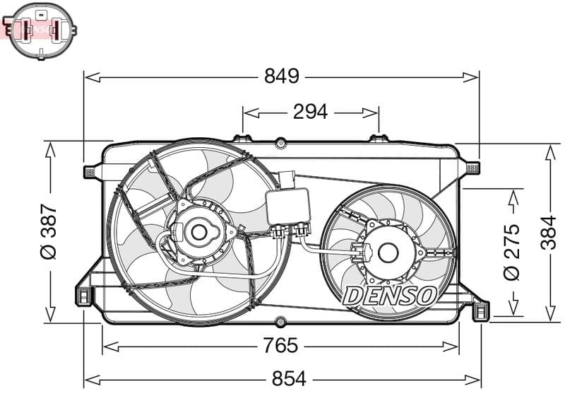 Ventilator, radiator DENSO DER10009