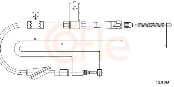 Cablu, frana de parcare COFLE 10.5156