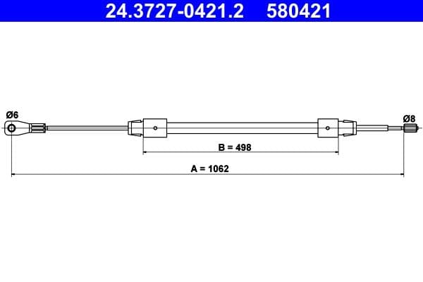 Cablu, frana de parcare ATE 24.3727-0421.2
