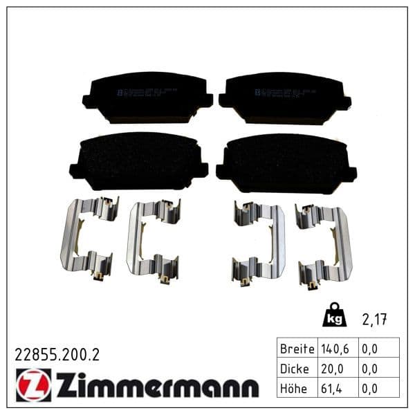 set placute frana,frana disc ZIMMERMANN 22855.200.2