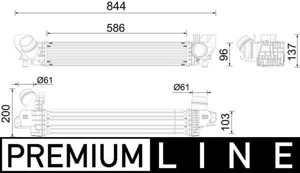 Intercooler, compresor MAHLE BEHR *** PREMIUM LINE *** CI 627 000P