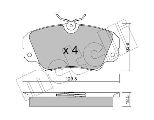 set placute frana,frana disc METELLI 22-0538-0