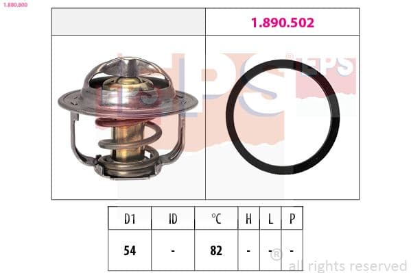 termostat,lichid racire EPS Made in Italy - OE Equivalent 1.880.800
