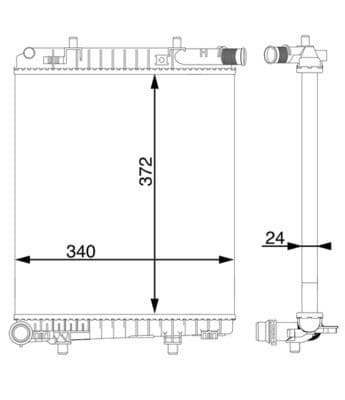 Radiator, racire motor MAHLE BEHR CR 1591 000S