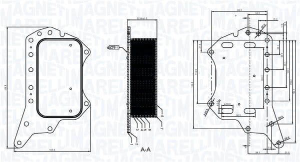 Radiator ulei, ulei motor MAGNETI MARELLI 350300005900