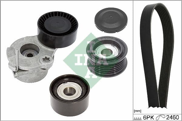 Set curea transmisie cu caneluri Schaeffler INA 529 0538 10