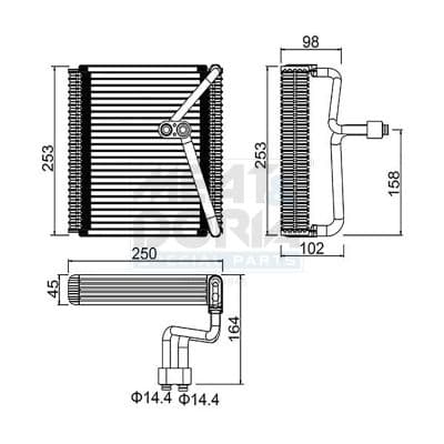 Evaporator, aer conditionat MEAT & DORIA 997050