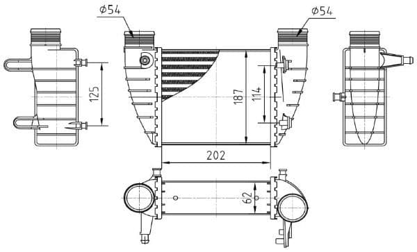 Intercooler, compresor MTR 13054542